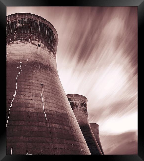 Derelict Cooling Towers Framed Print by David Yeaman