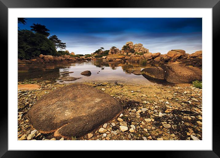 The Granite Coast Framed Mounted Print by David Yeaman