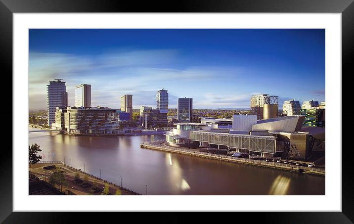 Media City Salford Quays Framed Mounted Print by David Yeaman