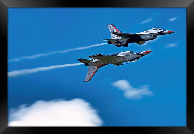 USAF F-16C Thuderbirds Framed Print by David Yeaman
