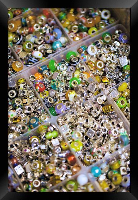 Necklace/Bracelet Beads Framed Print by David Yeaman