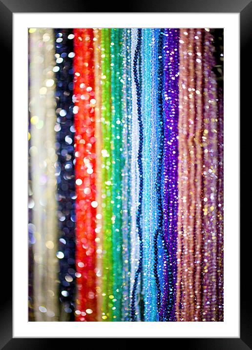 Colourful Beaded Bracelets Framed Mounted Print by David Yeaman