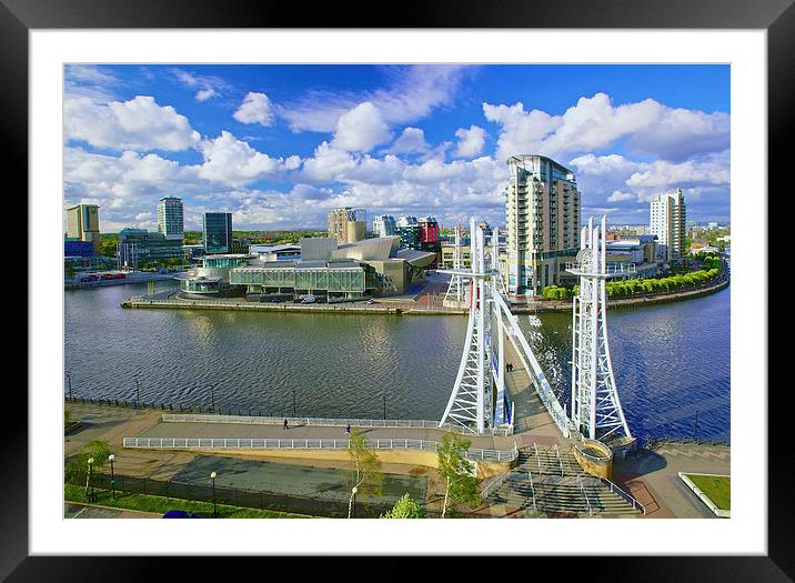 Salford Quays Framed Mounted Print by David Yeaman