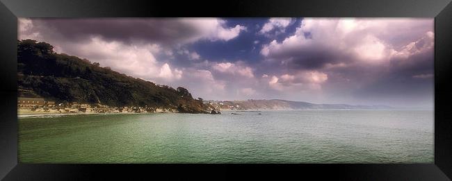 View East from Looe Pier Framed Print by David Yeaman