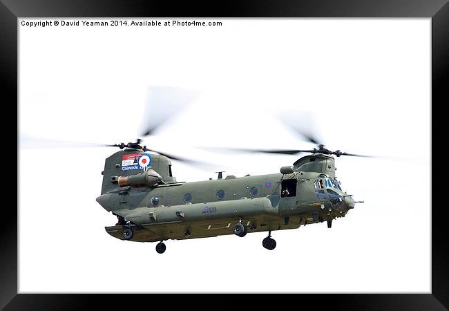   RAF Chinook HC2 Framed Print by David Yeaman