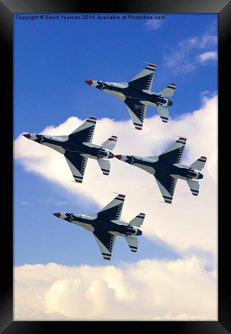  USAF Thunderbirds Framed Print by David Yeaman