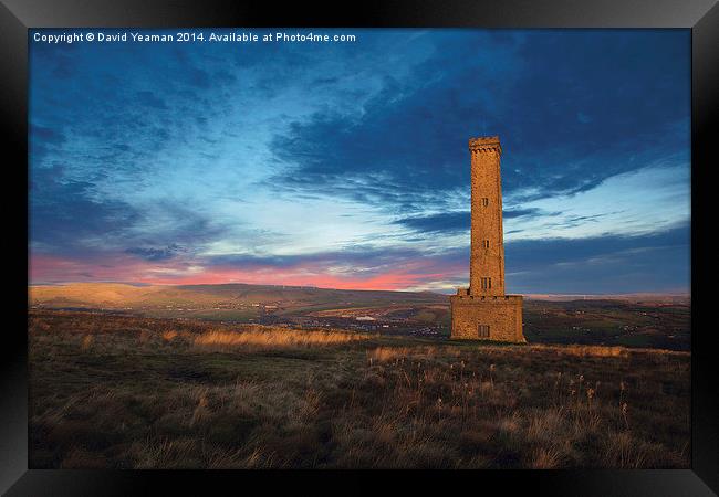 Peel Monument Framed Print by David Yeaman