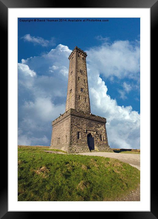 Peel Monument Framed Mounted Print by David Yeaman