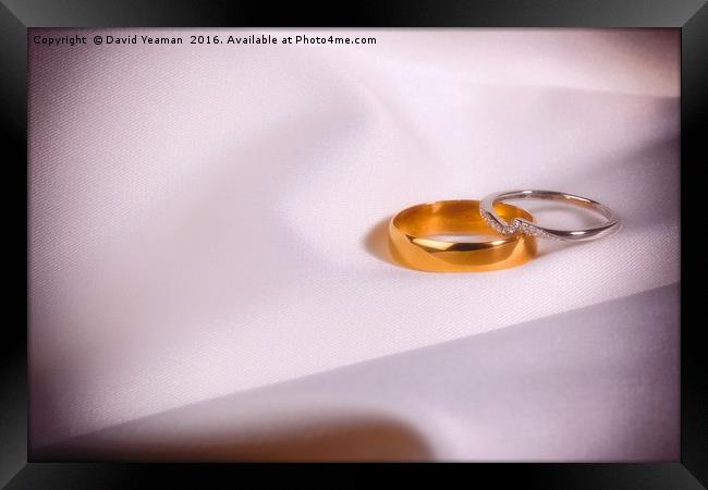 Wedding Rings Framed Print by David Yeaman