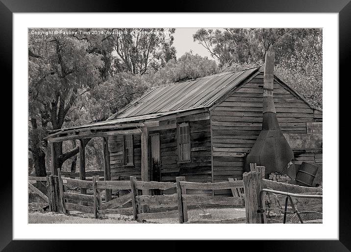 Miners Cottage Costerfield Framed Mounted Print by Pauline Tims