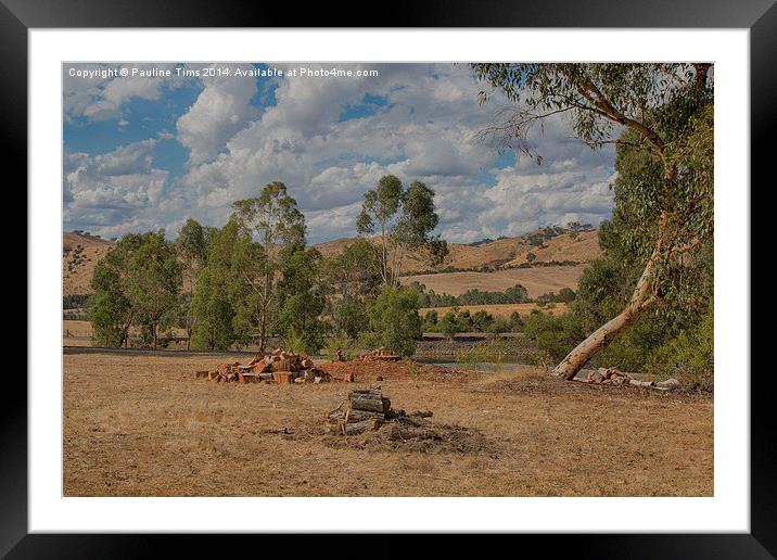 Landscape at Strath Creek, Victoria Framed Mounted Print by Pauline Tims