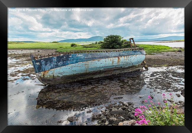  Old Boat , County Sligo, Ireland Framed Print by Pauline Tims