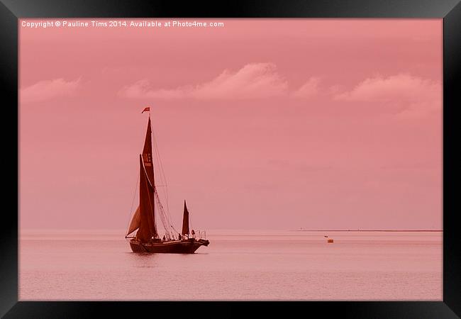  Red Sails, Bradwell On Sea, Essex, UK Framed Print by Pauline Tims