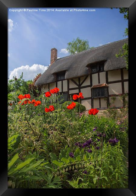  Ann Hathaway's cottage Sratford Upon Avon Warwick Framed Print by Pauline Tims