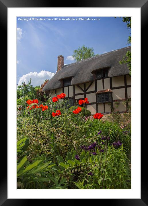  Ann Hathaway's cottage Sratford Upon Avon Warwick Framed Mounted Print by Pauline Tims