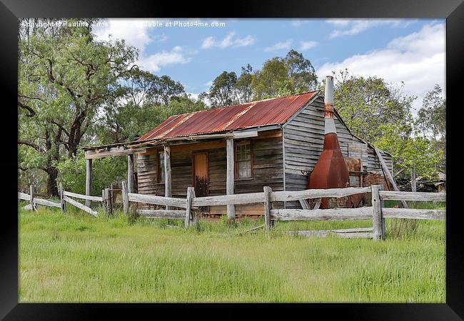  Old Miner's Cottage at Costerfield Framed Print by Pauline Tims