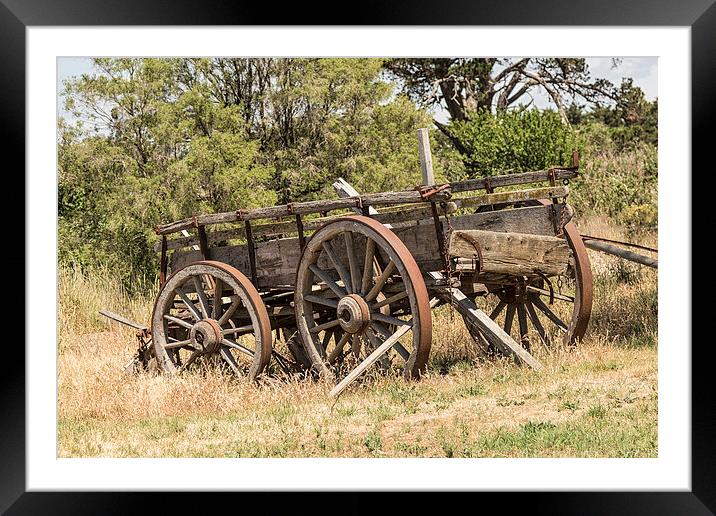 Vintage Farm Cart at Clarkefield, Victoria, Austra Framed Mounted Print by Pauline Tims