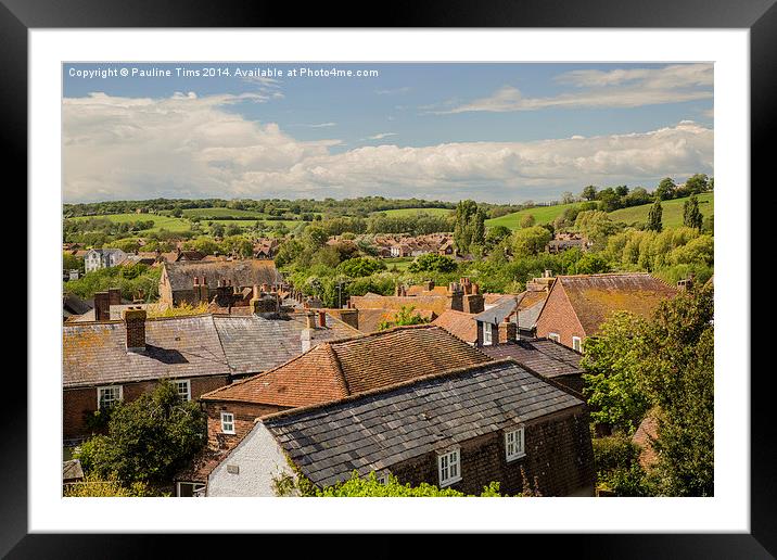  Rooftops at Rye Sussex UK Framed Mounted Print by Pauline Tims