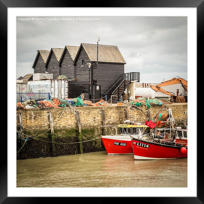  Whitstable Harbour, Kent Framed Mounted Print by Pauline Tims
