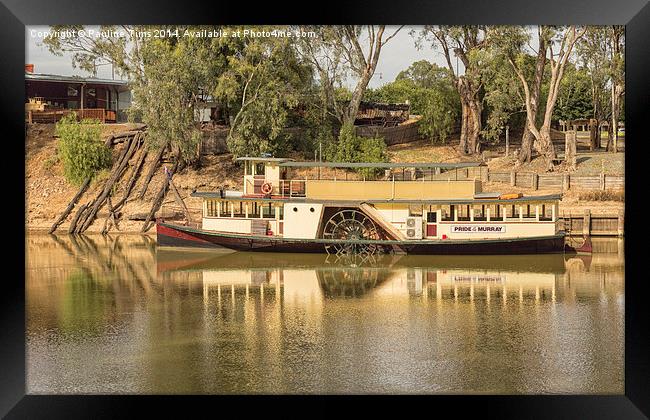  Pride of the Murray paddle steamer at Echuca Framed Print by Pauline Tims