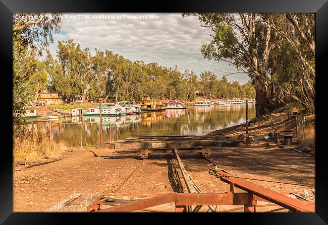  Slipway to the Murray Framed Print by Pauline Tims