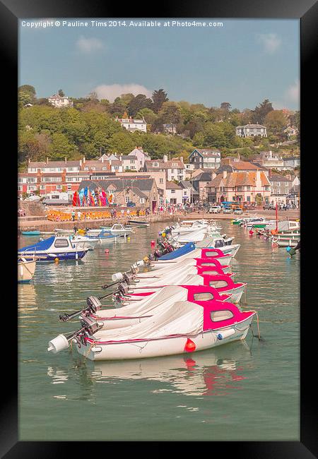  Boats at Lyme Regis Harbour Framed Print by Pauline Tims