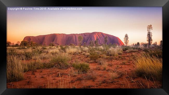  Sunrise at Uluru Framed Print by Pauline Tims