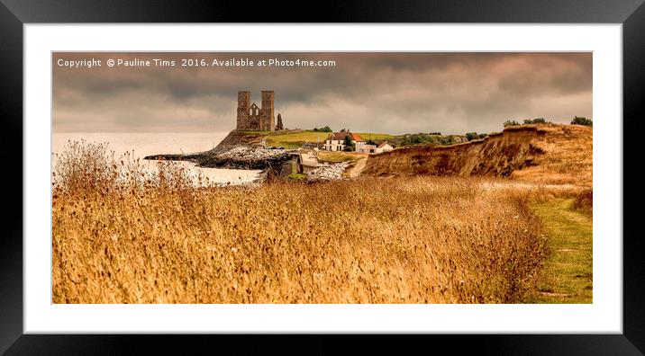 Reculver Towers, Kent, UK Framed Mounted Print by Pauline Tims