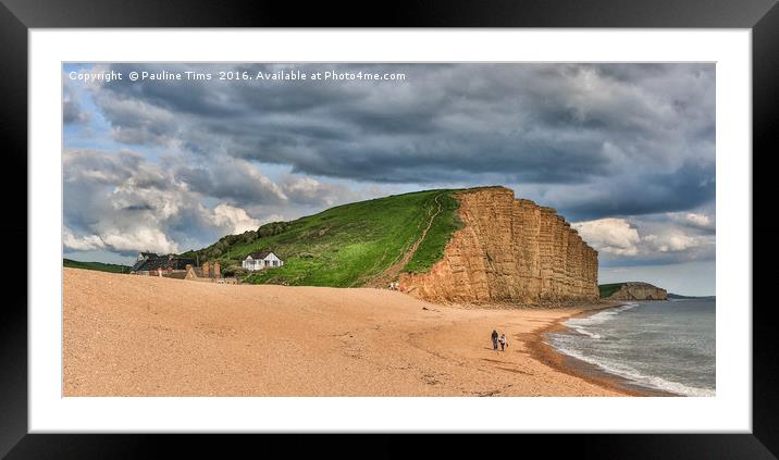 East Cliff, West Bay, Dorset, UK Framed Mounted Print by Pauline Tims