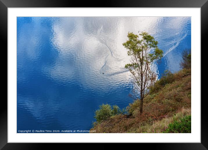 The Blue Lake, Mount Gambier Framed Mounted Print by Pauline Tims