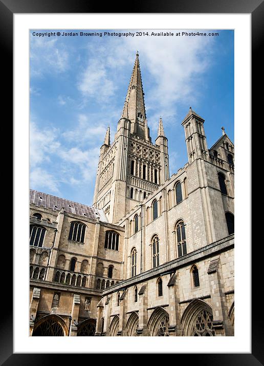 Norwich Cathedral Framed Mounted Print by Jordan Browning Photo
