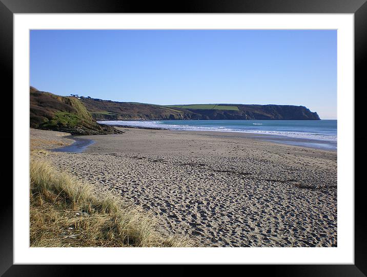 Daymer Bay Cornwall Framed Mounted Print by Sandy Dale