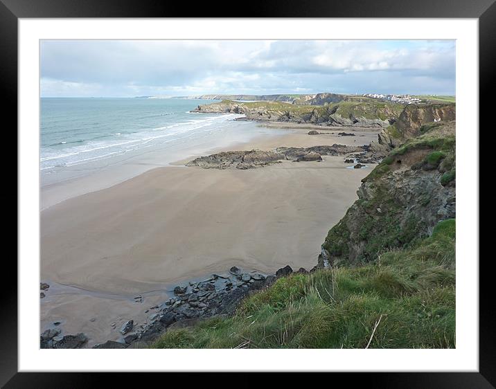 North Coast Cornwall Framed Mounted Print by Sandy Dale