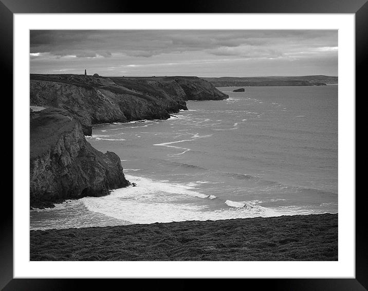 North Coast Cornwall Framed Mounted Print by Sandy Dale