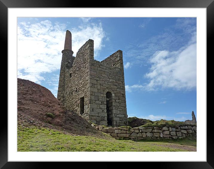 Mine Building Botallack Framed Mounted Print by Sandy Dale