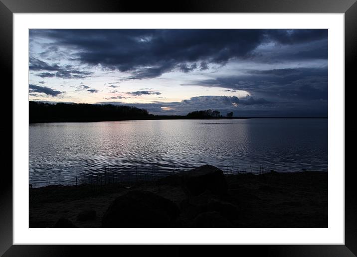 sunset over water Framed Mounted Print by martin scrivens-tudge