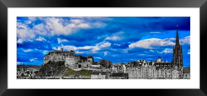 Edinburgh. Framed Mounted Print by Julie Ormiston
