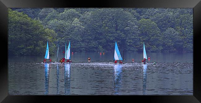 Dingy Sailing on Windemere Framed Print by Julie Ormiston