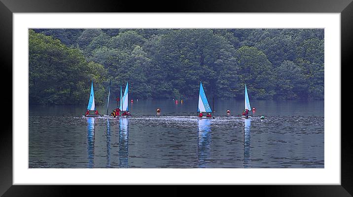 Dingy Sailing on Windemere Framed Mounted Print by Julie Ormiston