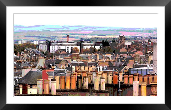 Edinburgh Rooftops Framed Mounted Print by Julie Ormiston