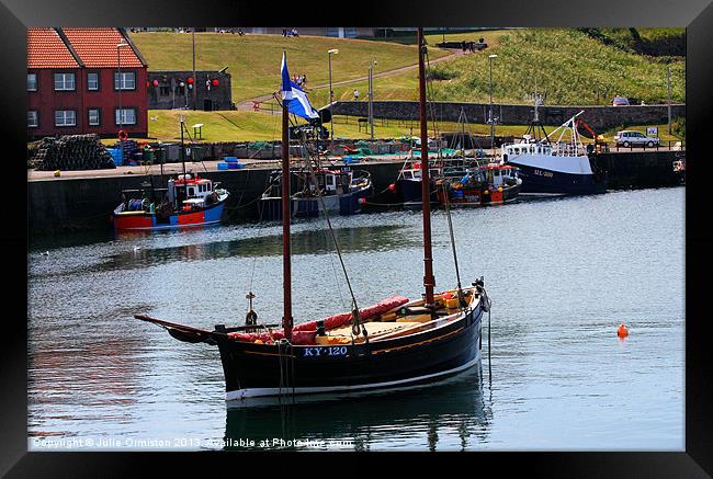 Dunbar Harbour Framed Print by Julie Ormiston