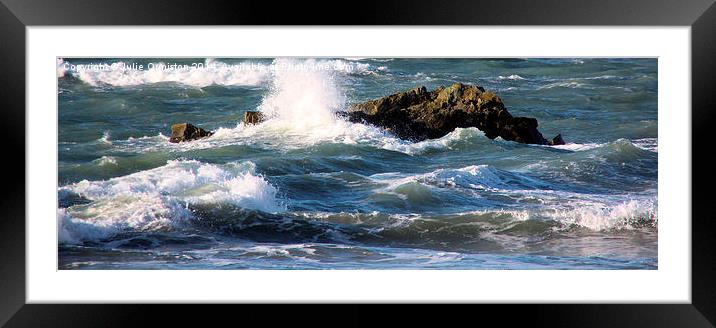 Stormy Waters Framed Mounted Print by Julie Ormiston