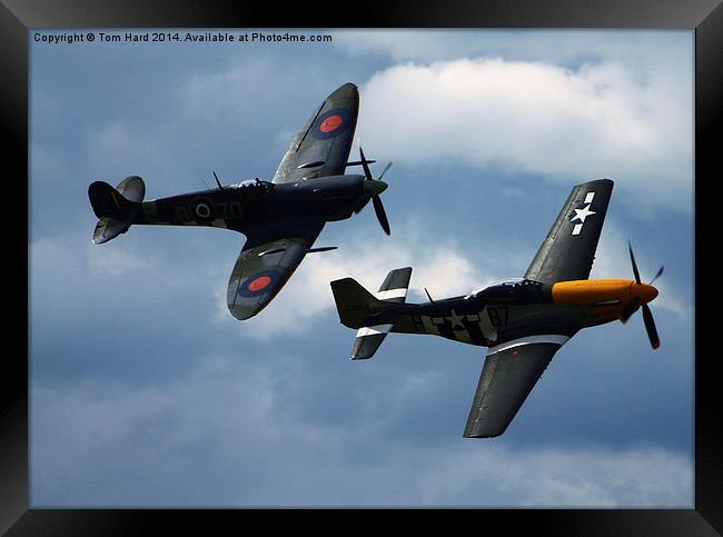  The Spitfire and Mustang Framed Print by Tom Hard