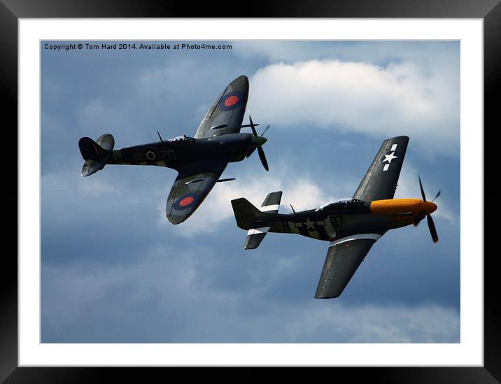  The Spitfire and Mustang Framed Mounted Print by Tom Hard