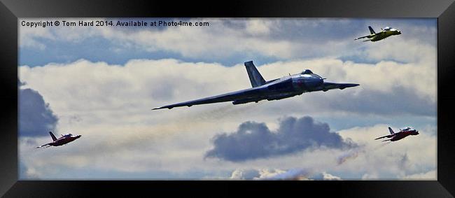  Vulcan flanked by Gnats Framed Print by Tom Hard