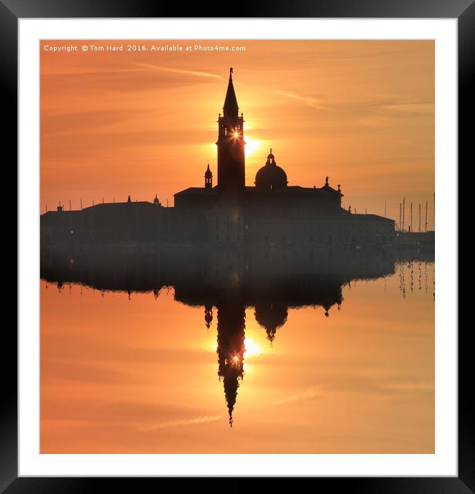 Reflections in Venice Framed Mounted Print by Tom Hard