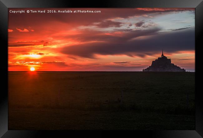 Le Mont Saint Michel Framed Print by Tom Hard