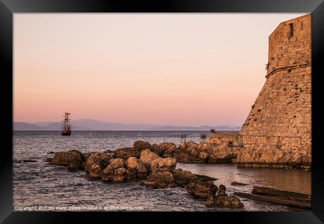 Rhodes Old Town Framed Print by Tom Hard