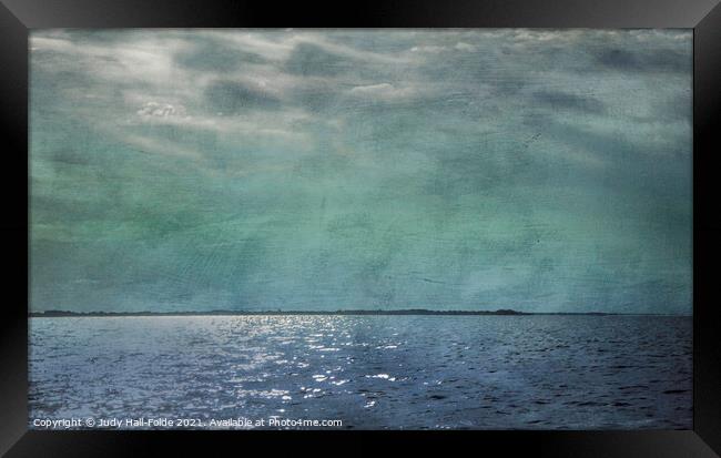 Peaceful Lake Life Framed Print by Judy Hall-Folde