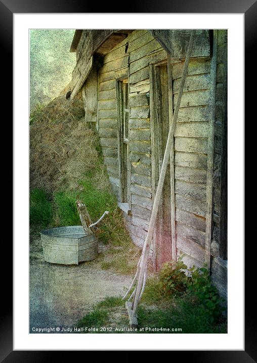 Memories in Sod and Weathered Wood Framed Mounted Print by Judy Hall-Folde